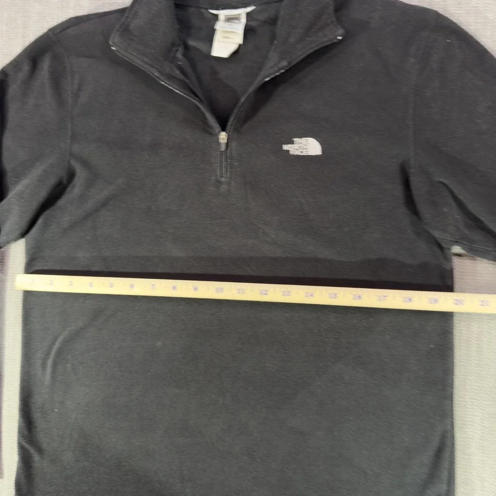 The North Face Sweater Mens Medium Black Fleece 1/4 Zip TKA 100 Pullover Outdoor